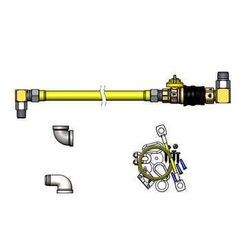 T&S-HG-4D-48GS-K: (Safe-T-Link) Gas Connector Hose Kit / Assembly