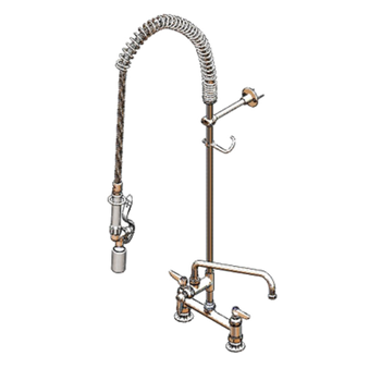 T&S-B-0123-12-CR-BC: Pre-Rinse Faucet Assembly, with Add On Faucet