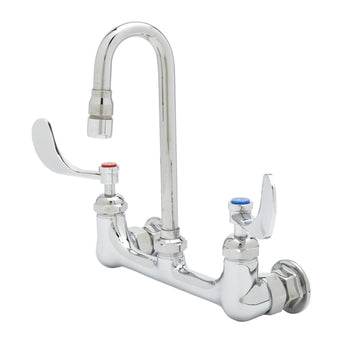 T&S-B-0230-CR-WH4: Faucet, Wall / Splash Mount