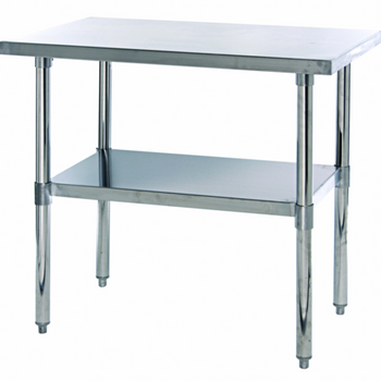 Qua-SST-2436U: Work Table, 36" - 38", Stainless Steel Top