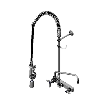 T&S-B-5125-12-CRBJ: (EasyInstall) Pre-Rinse Faucet Assembly, with Add On Faucet