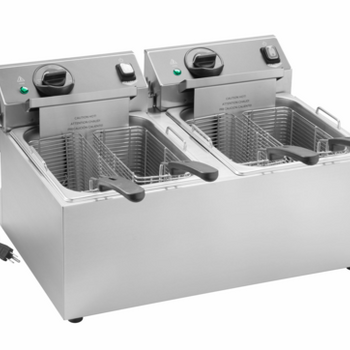 Vol-CF2-1800DUAL: Fryer, Electric, Countertop, Split Pot