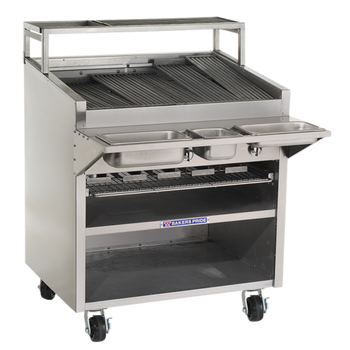 Bak-F-48RS-R: (Dante Series) Charbroiler, Gas, Floor Model