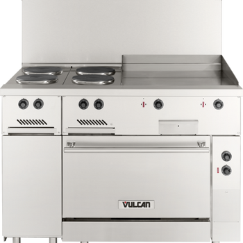 Vul-EV48S-4FP24G208: Range, 48" Restaurant, Electric