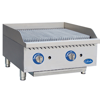 Glo-GCB24G-CR: (Globe) Charbroiler, Gas, Countertop