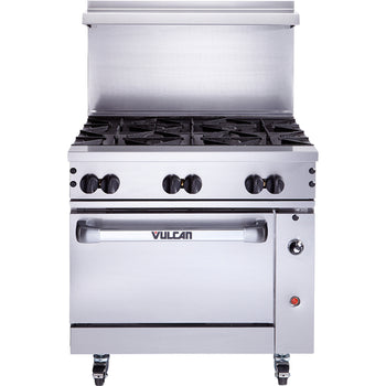 Vul-36C-6BN-QS: (Quick Ship) Range, 36" Restaurant, Gas