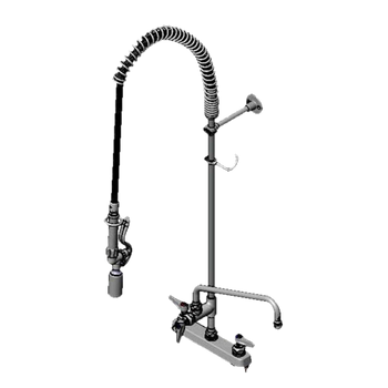 T&S-B-5120-12-BJ: (EasyInstall) Pre-Rinse Faucet Assembly, with Add On Faucet