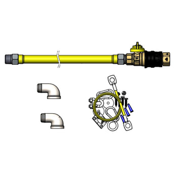 T&S-HG-4D-36G-K: (Safe-T-Link) Gas Connector Hose Kit / Assembly