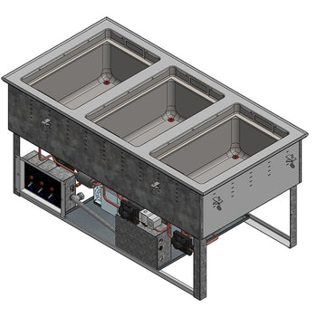 Vol-FC-6HC-03120: Hot / Cold Food Well Unit, Drop-In, Electric