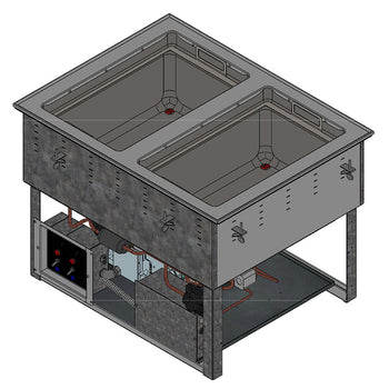 Vol-FC-6HC-02120: Hot / Cold Food Well Unit, Drop-In, Electric