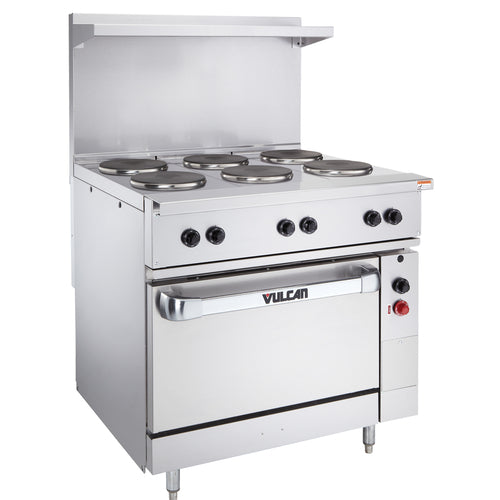 Vul-EV36S-4FP12G208: Range, 36" Restaurant, Electric