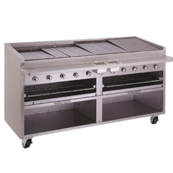 Bak-F-72RS-R: (Dante Series) Charbroiler, Gas, Floor Model