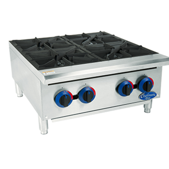 Glo-C24HT: (Chefmate™) Hotplate, Countertop, Gas