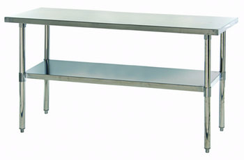 Qua-SST-2472U: Work Table, 63" - 72", Stainless Steel Top