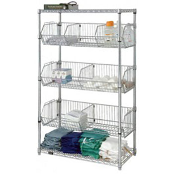 Qua-2436BC6C: Shelving Unit, Basket