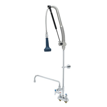 T&S-B-5110-12-CRB8P: (EasyInstall DuraPull) Pre-Rinse Faucet Assembly, with Add On Faucet