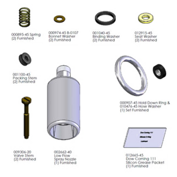 T&S-B-0107-C-RK: Pre-Rinse Faucet, Parts & Accessories