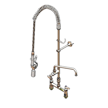 T&S-B-0123-12CRCVBC: (EasyInstall) Pre-Rinse Faucet Assembly, with Add On Faucet