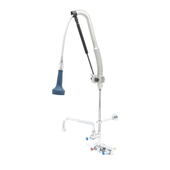 T&S-B-5115-12-CRB8P: (EasyInstall DuraPull) Pre-Rinse Faucet Assembly, with Add On Faucet