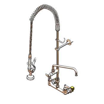 T&S-B-0133-12-CRVBE: (EasyInstall) Pre-Rinse Faucet Assembly, with Add On Faucet