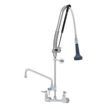 T&S-B-0133-12-CRB8P: (EasyInstall DuraPull) Pre-Rinse Faucet Assembly, with Add On Faucet