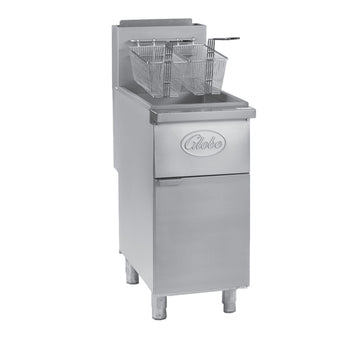 Glo-GFF50PG: (Globe) Fryer, Gas, Floor Model, Full Pot