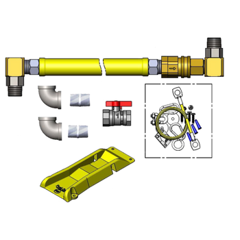 T&S-HG-4E-48SK-FFPS: (Safe-T-Link) Gas Connector Hose Kit / Assembly