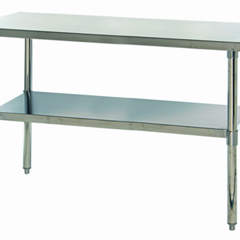 Qua-SST-2460U: Work Table, 54" - 62", Stainless Steel Top